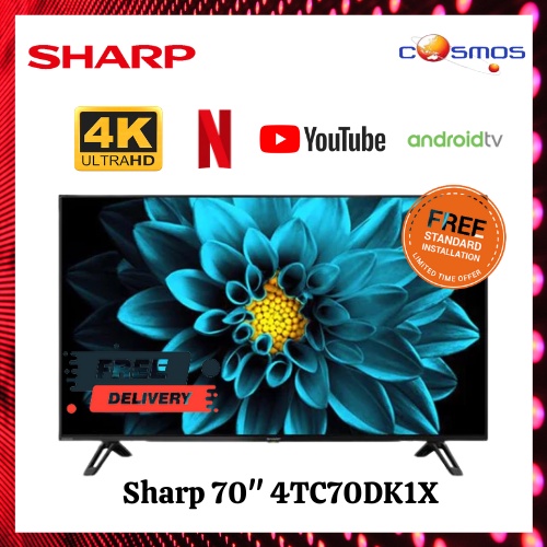 Sharp_ AQUOS 70 Inch 4TC70DK1X 4K UHD Android TV 70DK1X DK1X Sharp 4K ...