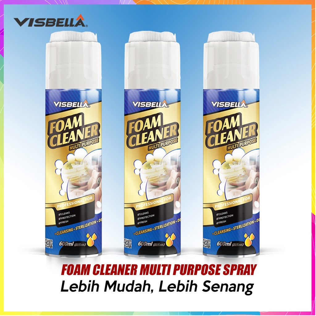 Visbella foam cleaner multipurpose 600 ml Shopee Malaysia