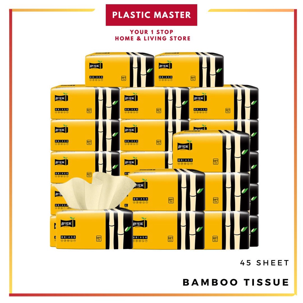 45 Sheet Bamboo Tissue Paper Soft Facial Tissue Paper NonFluorescent