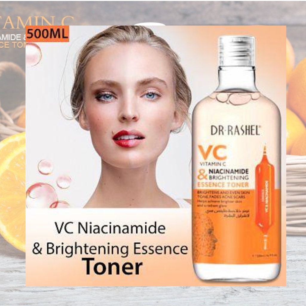 DR RASHEL VC , HYALURONIC ACID & BRIGHTENING ESSENCE TONER 500ML