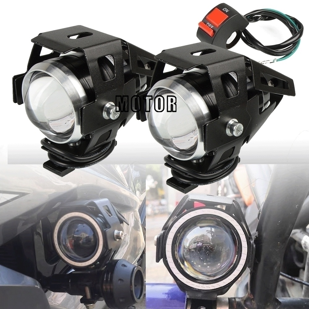 Motorcycle Spotlights Fog Head Light Headlights U5 Headlamp For Bajaj ...