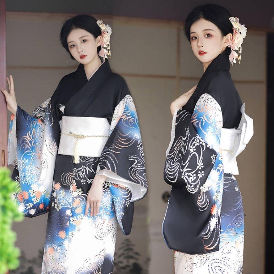 Japanese Traditional Costume Women's Improved Photography Yukata Dress ...