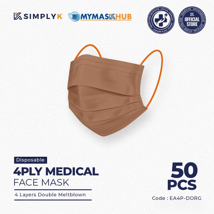 Simply K 4 Ply Premium Medical Face Mask (50 Pcs) | Shopee Malaysia
