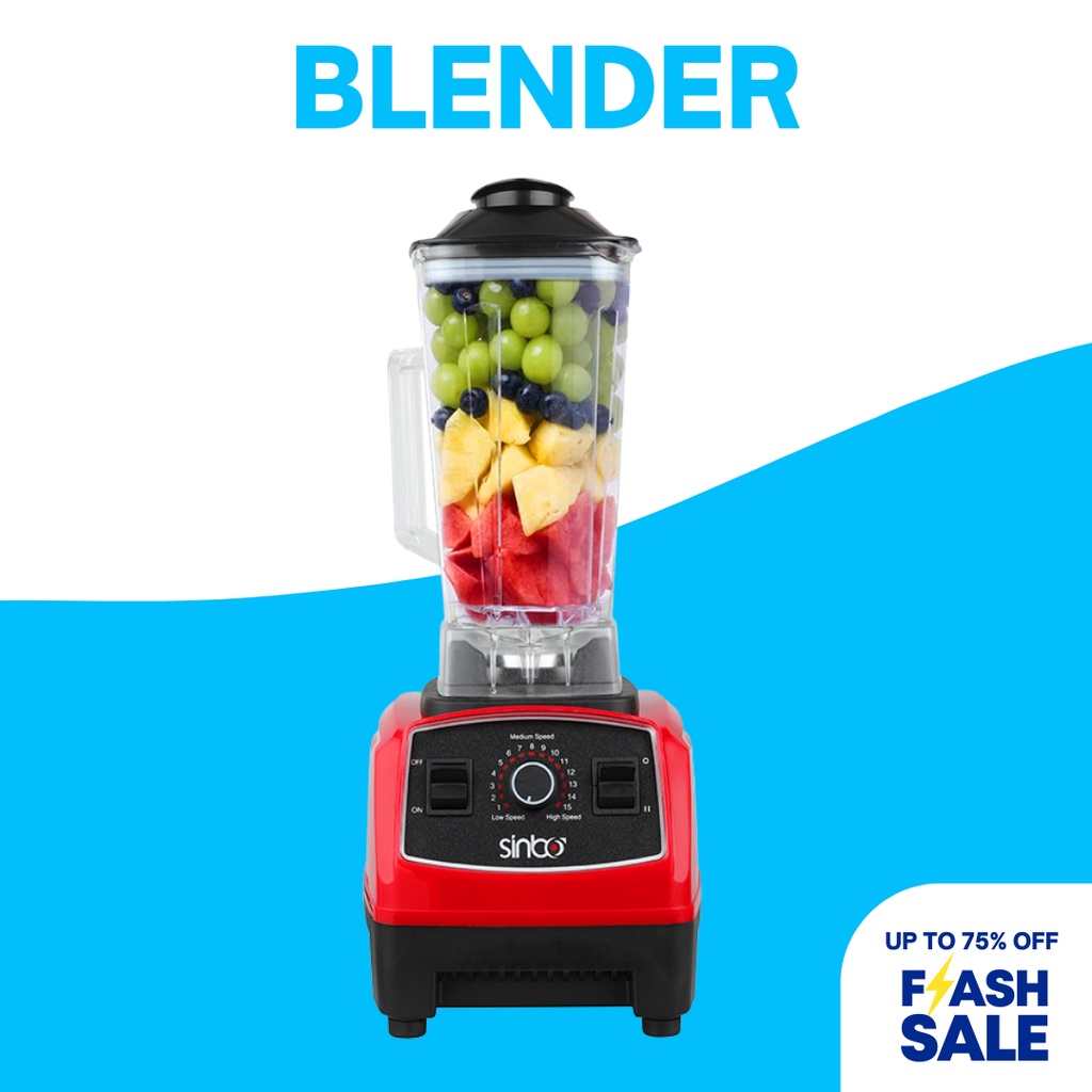 Electric Commercial Blender Grinder Heavy Duty Multifunction Kitchen Fruit Blender Shopee Malaysia