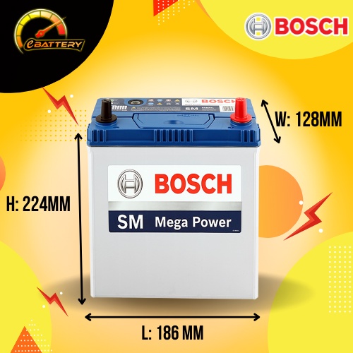 NS40ZL NS40 BOSCH | Car battery Bateri kereta | Perodua Myvi Alza Axia Kancil Kelisa Kenari Viva HON