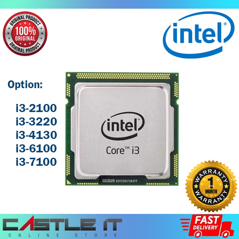 READY STOCK Intel CORE I3 Processor 2100 3220 4130 6100 7100 (USED