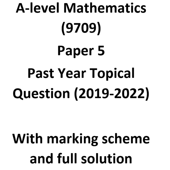 Cambridge A Level Mathematics 9709 Past Year Topical Question Softcopy Shopee Malaysia