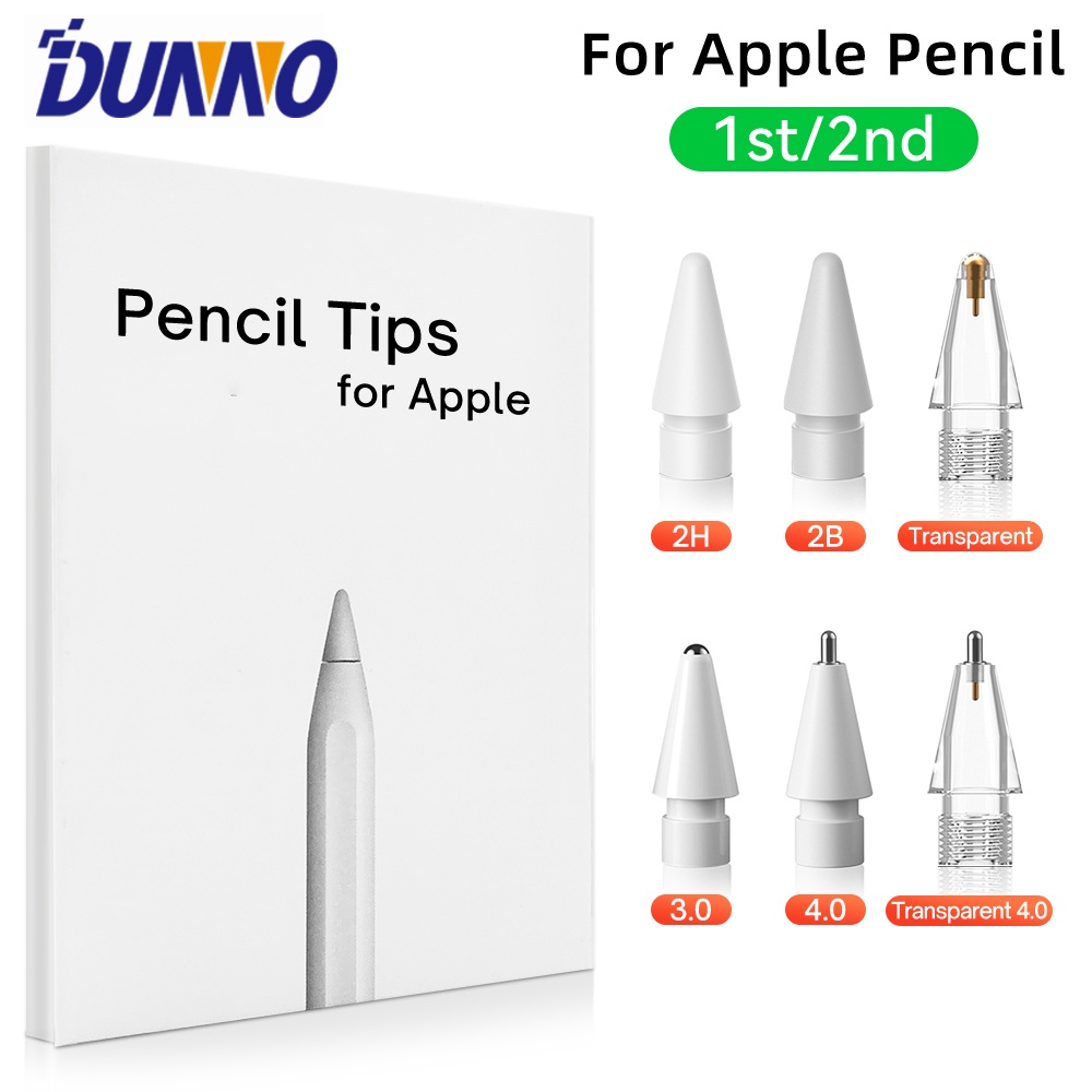 6pcs Nibs For Apple Pencil Drawing Tip 2B HB Thin Tips Transparent Nibs