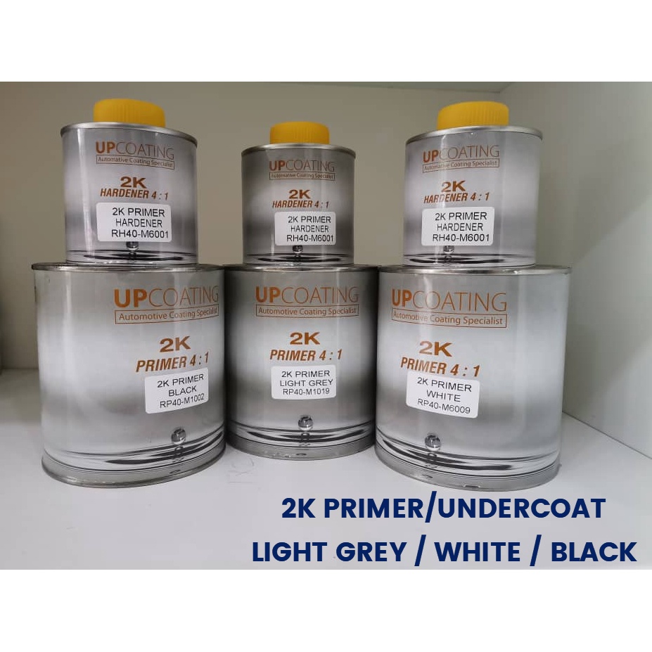 UP COATING 2K PRIMER 1Liter/UNDERCOAT LIGHT GREY/ WHITE/BLACK | Shopee ...