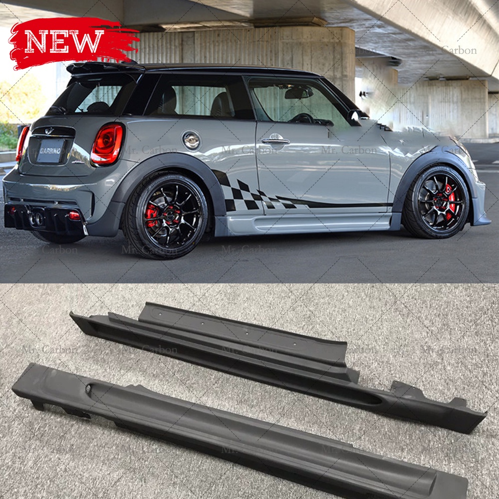 FOR MINI F56 F57 COOPER/S/JCW GARBINOSTYLE CARBON FIBER GLASS SIDE SKIRT TRIM BODY KIT TRUNING