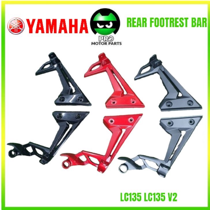 YAMAHA LC135 V2 REAR FOOTREST BAR REAR FOOTREST BRACKET MATT BLACK