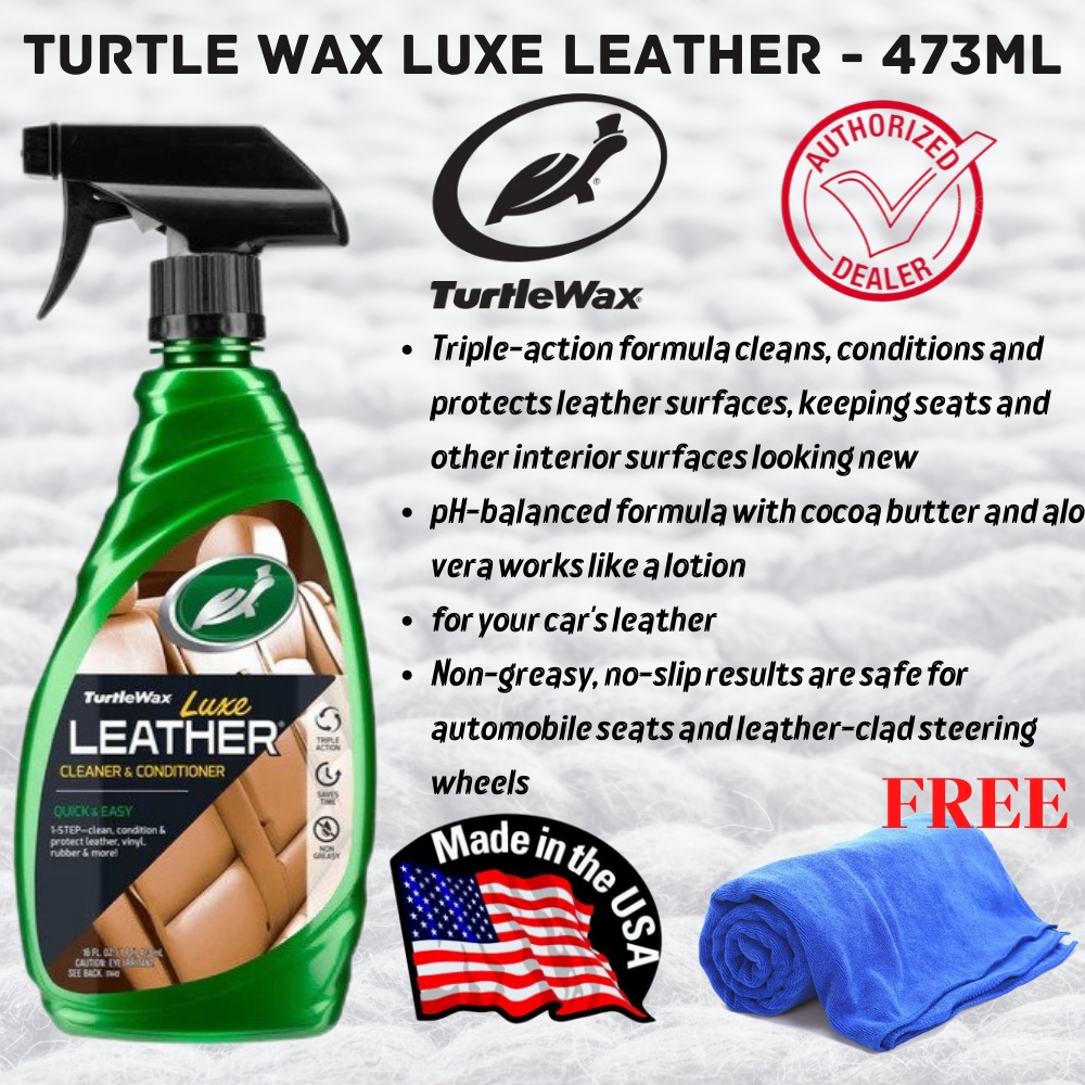 (100 Genuine Product) Turtle Wax Luxe Leather Cleaner & Conditioner