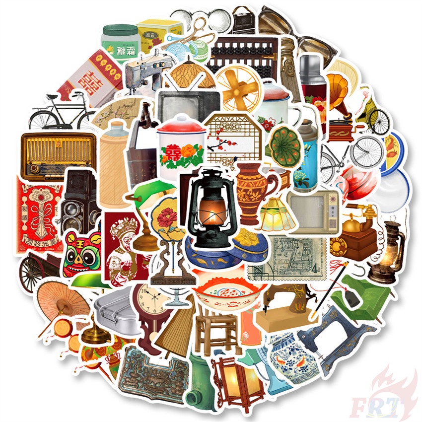 64Pcs/Set Hong Kong Travel Retro Memory Series 02 Stickers Waterproof