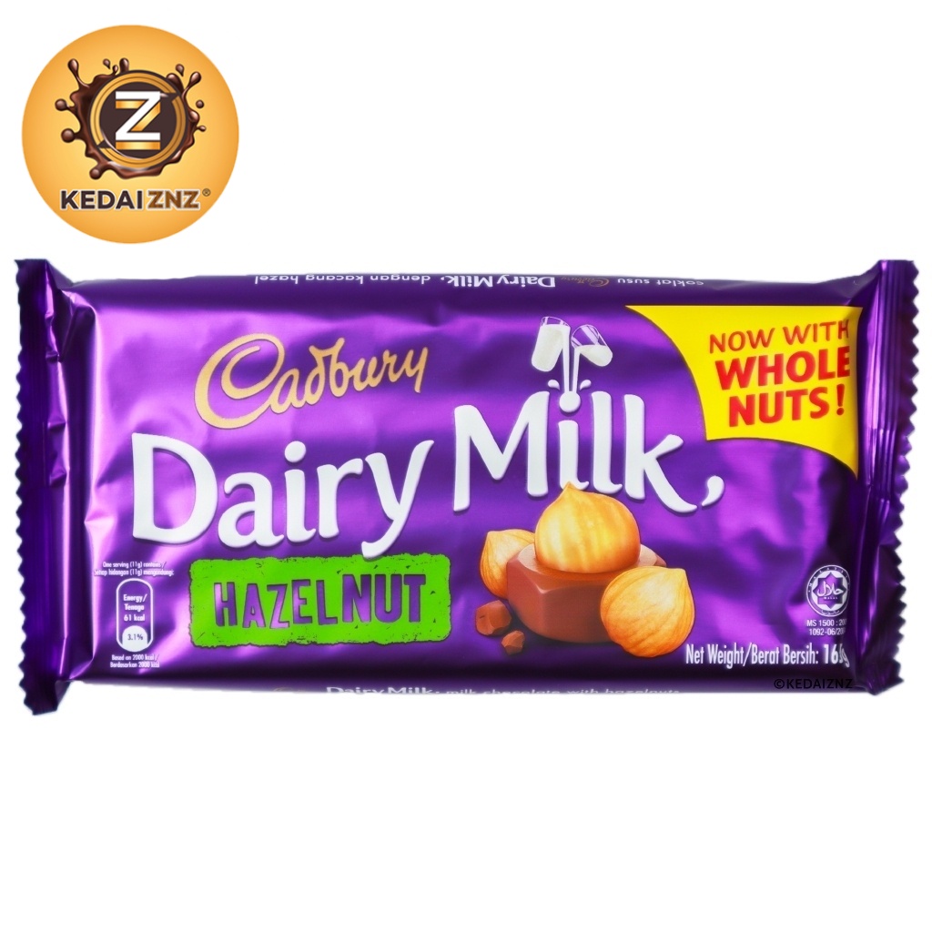 Chocolate Cadbury Dairy Milk HAZELNUT Chocolate Bar 160g Coklat