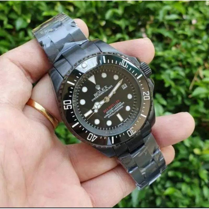 Men's Brand Rolexes__ Deepsea SeaDweller Full Black Automatic Clone