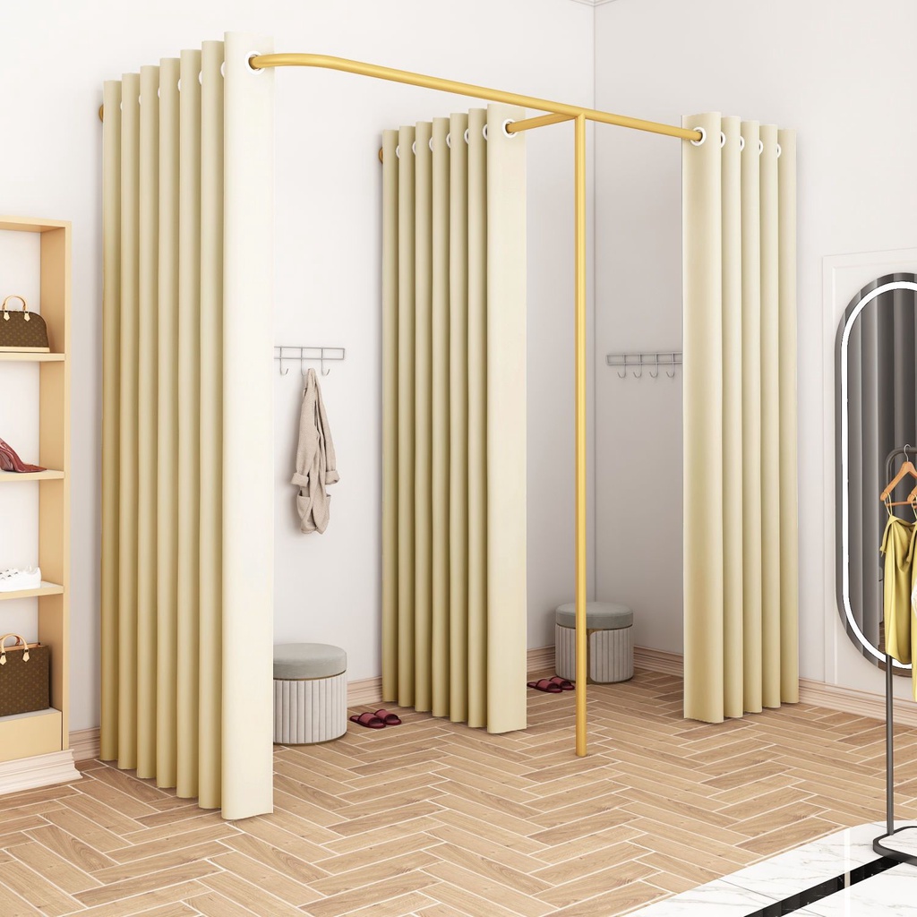 Simple and easy dressing room partition curtain cloth curtain F type