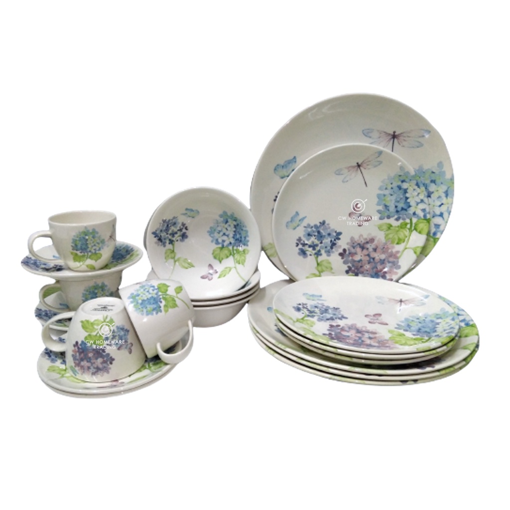 Claytan 1802FS Hydrangea Garden Dinnerware Set 20Pcs(4person) Livingware Dinner Serve Set