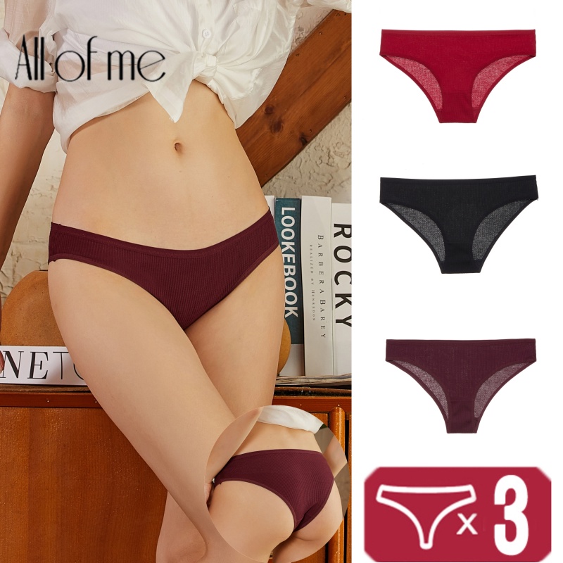 Cheap Briefs Comfortable High Waist Underwear Ladies Breathable Solid Color  Briefs Hipster Panties