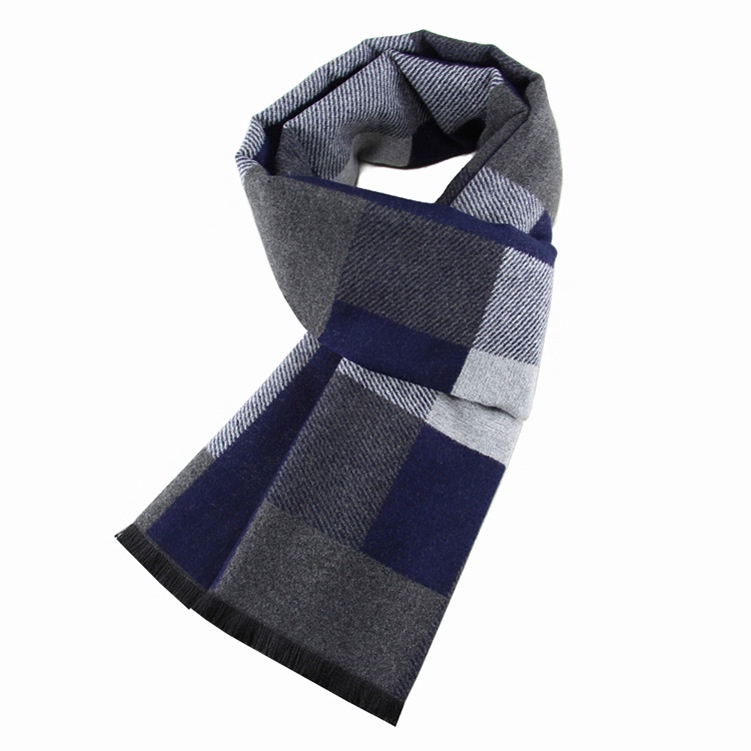 2022 Winter New Style Men's Scarf Jacquard Brushed Fashion Versatile