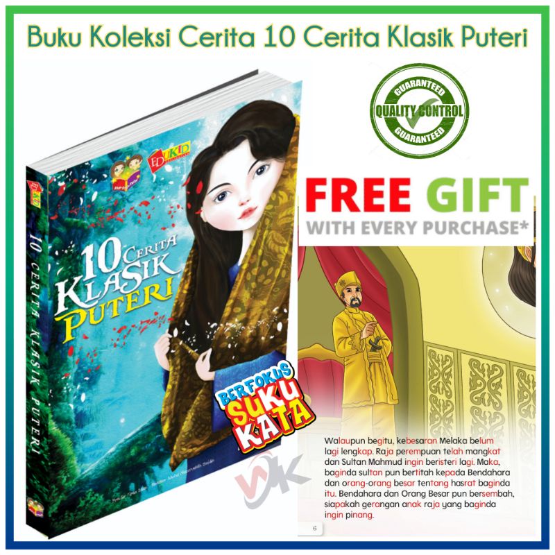 10 Cerita Klasik Puteri | Buku Cerita kanak kanak Suku Kata | Cerita ...