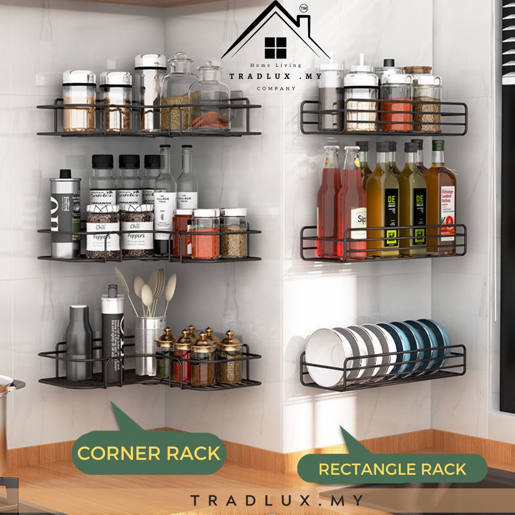 Tradlux Bathroom Shelf Metal Rack Shelf Rack Corner Rack Shower Kitchen ...