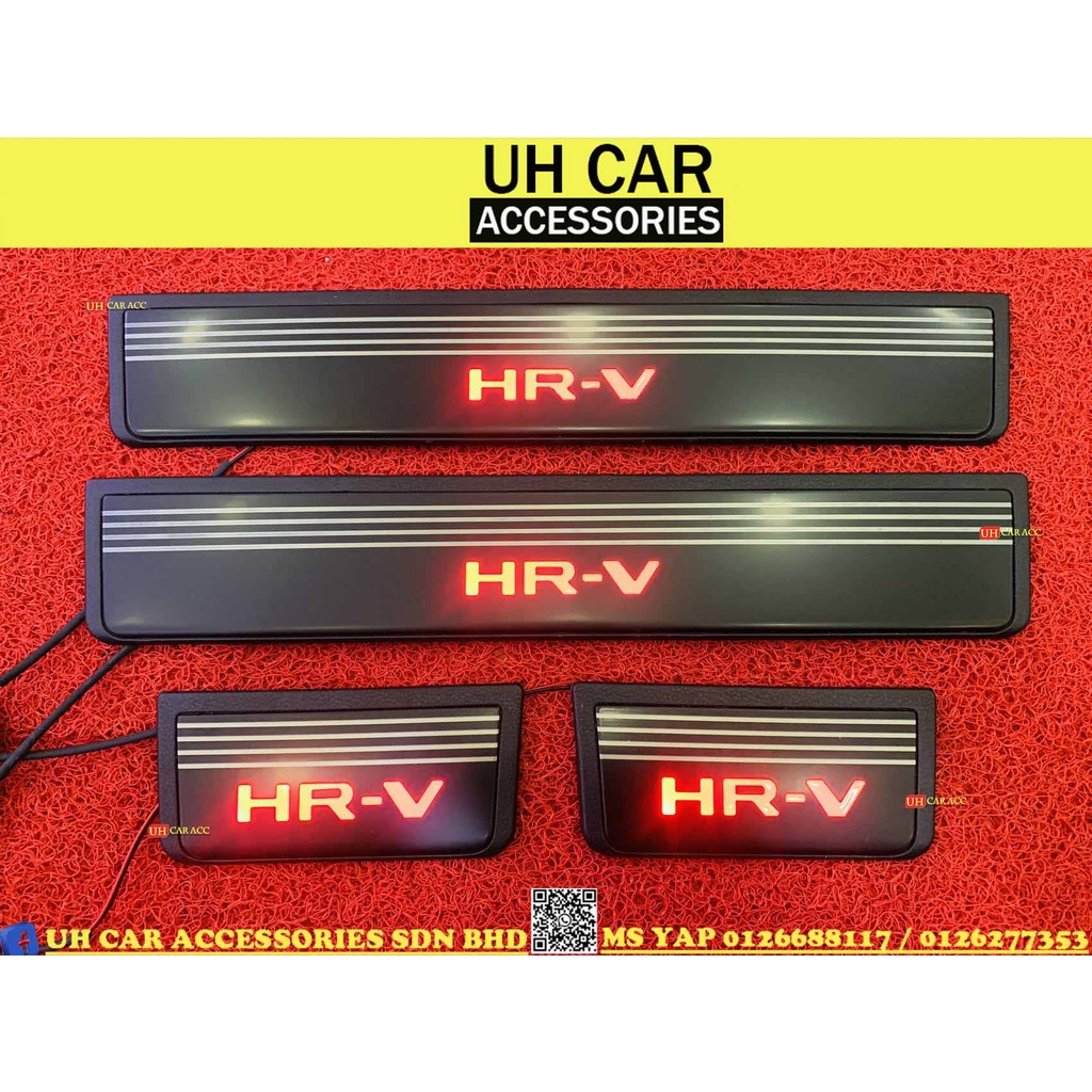 HONDA HRV VEZEL 2022 2023 LED SIDE DOOR STEP SILL PLATE SCUFF PLATE