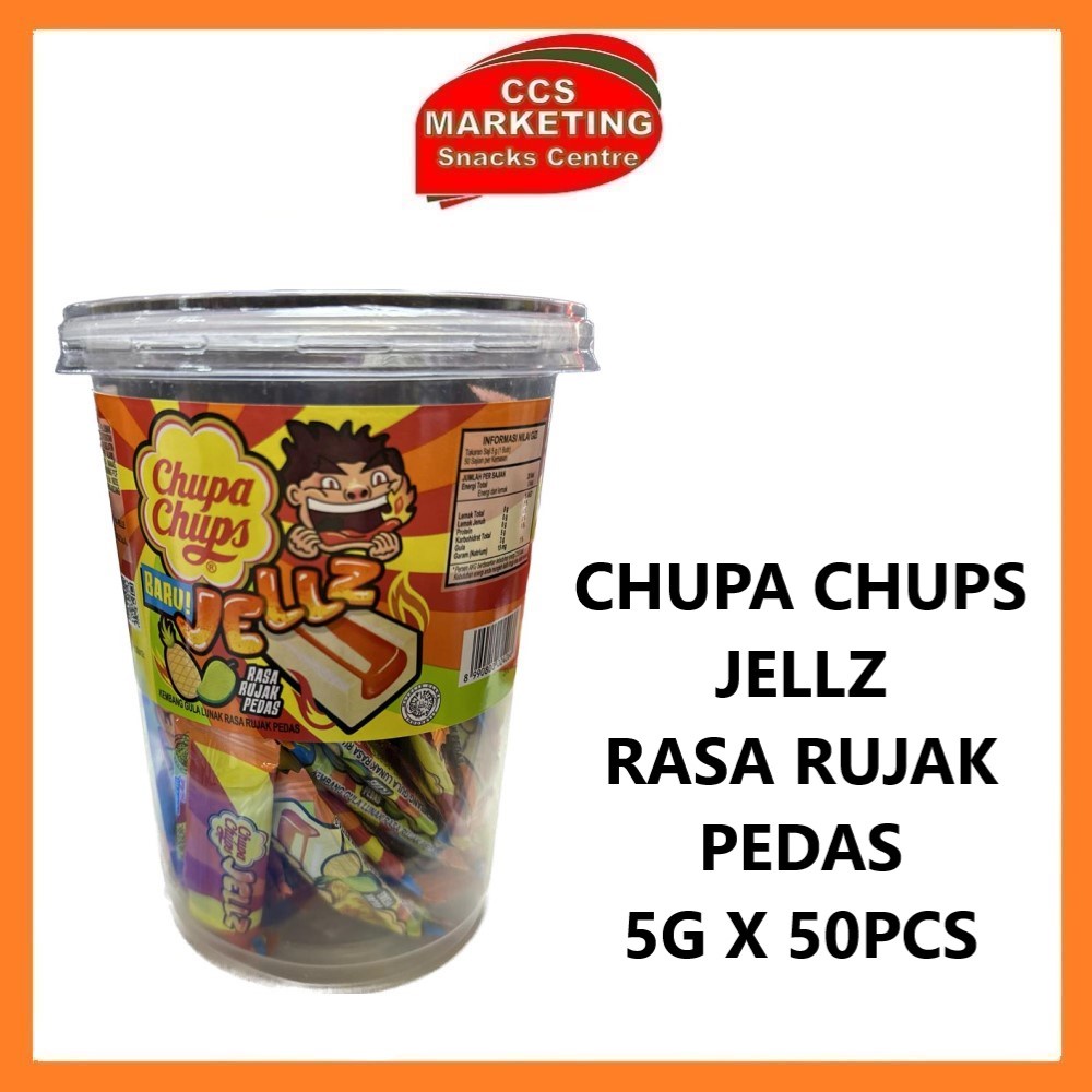 CCS Chupa Chups Jellz Rasa Rujak Pedas ( 5g x 50pcs ) | Shopee Malaysia