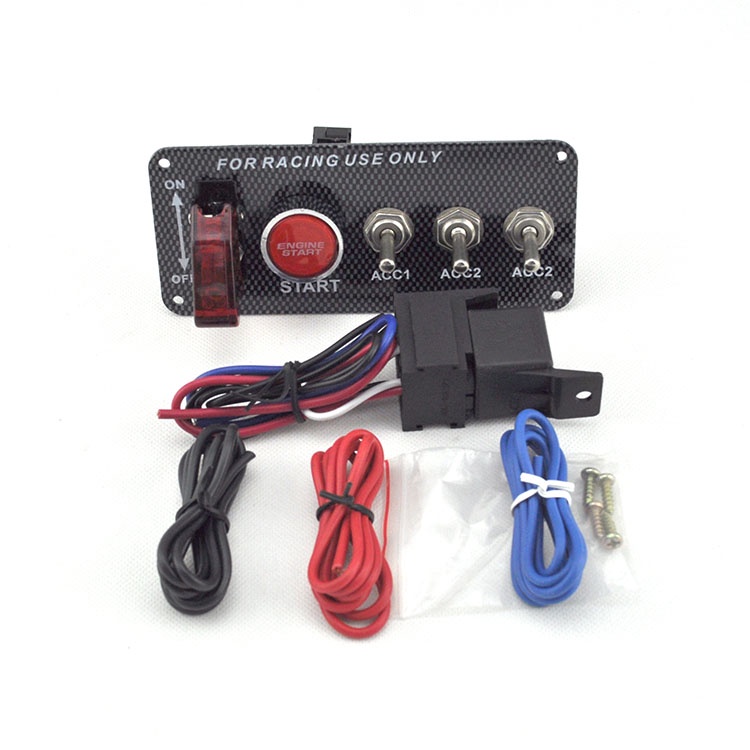 Racing Car 12V Ignition Switch Panel Engine Engine Start Push Button ...