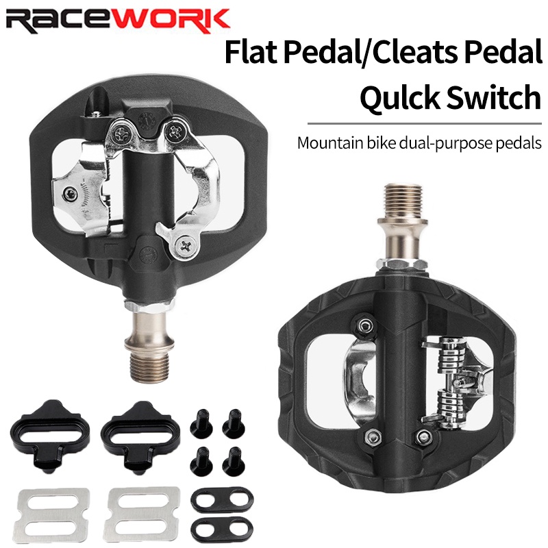 RACEWORK bicycle cleats pedal mountain bike pedal dualuse selflocking