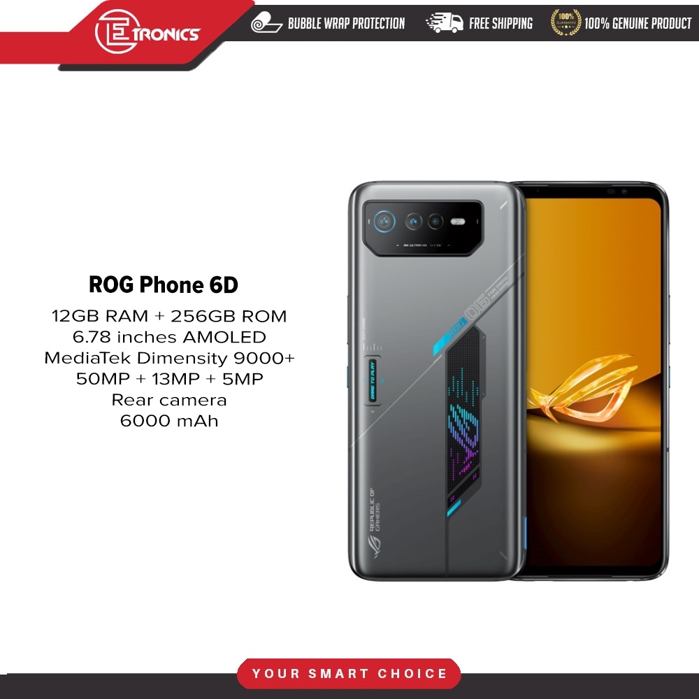 Rog Phone 6d 12gb Ram 256gb Rom Original Warranty By Asus Malaysia Shopee Malaysia 