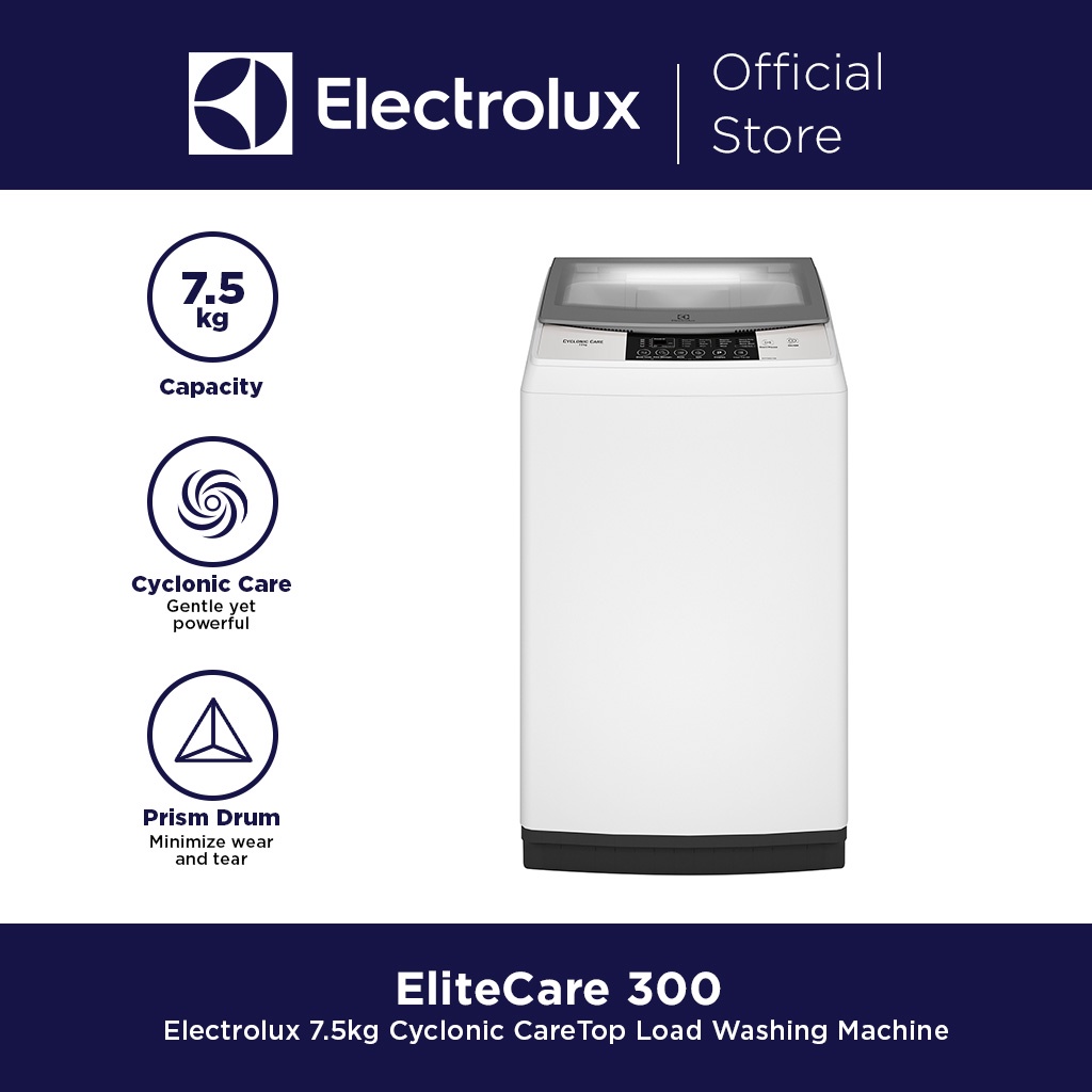 Electrolux 7.5kg Cyclonic Care Top Load Washing Machine EWT7588H1WB
