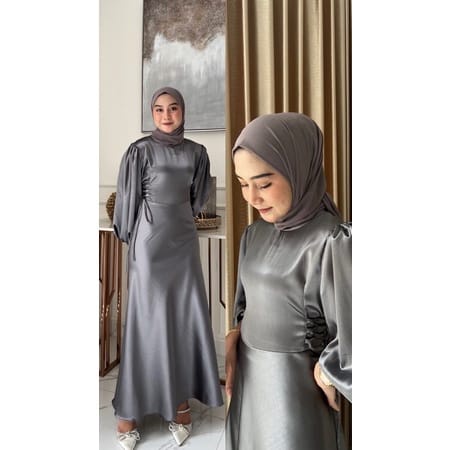 Best Selling!! DRSS SILK WUDHU FRIENDLY SIZE M-XXL DRESS BRIDESMAID ...