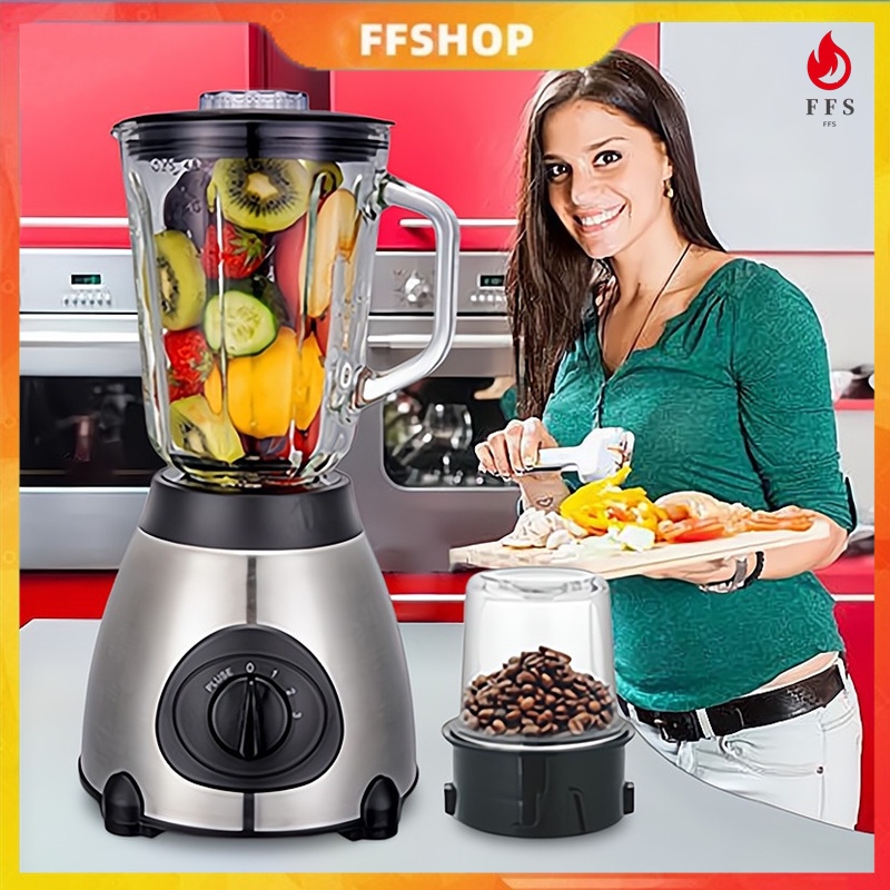 Multifunctional Blender for Smoothie Milkshake Juicer Ice Crusher Electric  Grain Grinder 4500W 15 Rotating Speeds, Red Plug