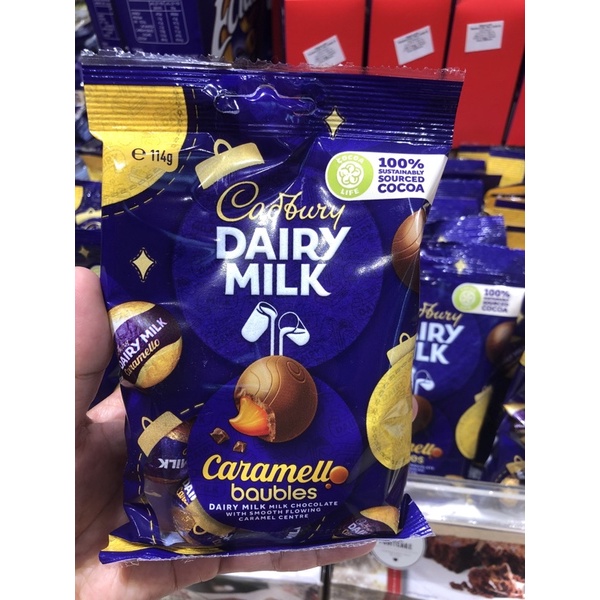Cadbury Dairy Milk Chocolate Caramello Baubles Bag 114gram Shopee