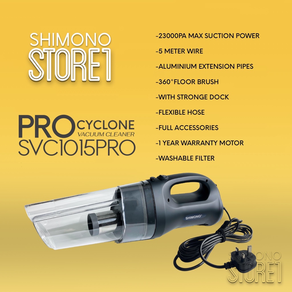 SHIMONO SVC1015PRO New 2024 Pro Cyclone Corded Vacuum Cleaner Shopee