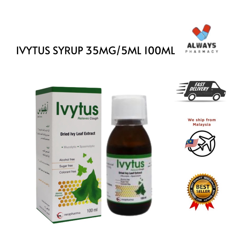 IVYTUS SYRUP 35MG/5ML 100ML UNTUK BATUK BERKAHAK DEWASA | Shopee Malaysia