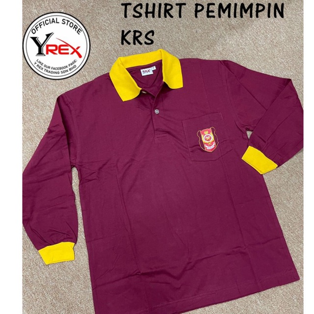 Tshirt Kadet Remaja Sekolah Krs Untuk Gurupemimpin Meroon Pemimpin