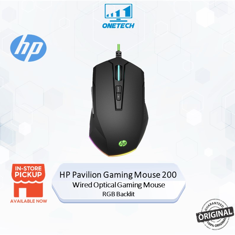 HP Pavilion Gaming Mouse 200 Wired Optical Gaming Mouse With RGB Backlit / HP Pavilion Keyboard