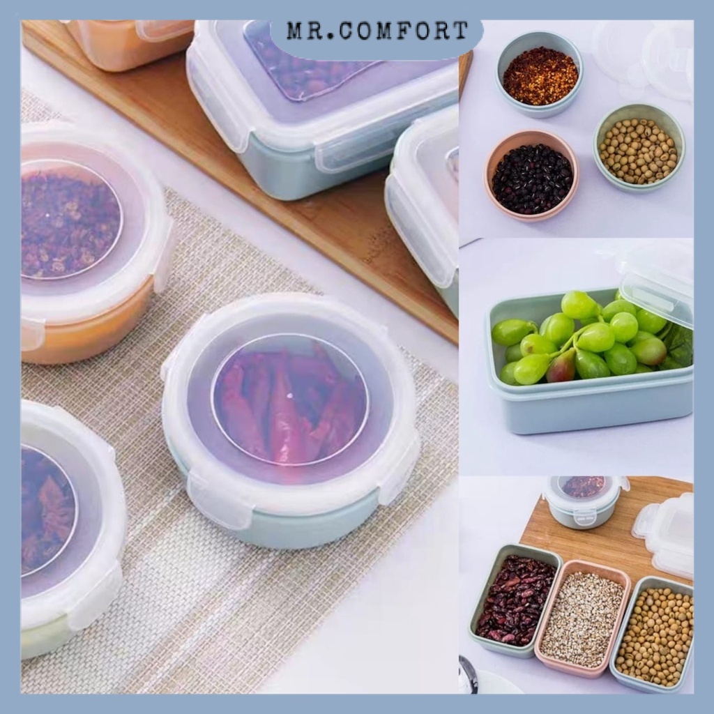Round and Rectangle Food Storage Meal Container Kotak Makanan | Shopee ...