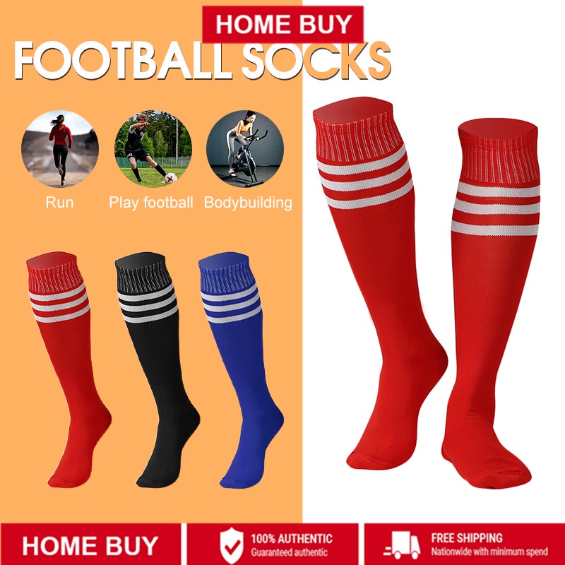 Stoking Bola Dewasa Men Budak Football Soccer Long Socks Knee Long Sock ...