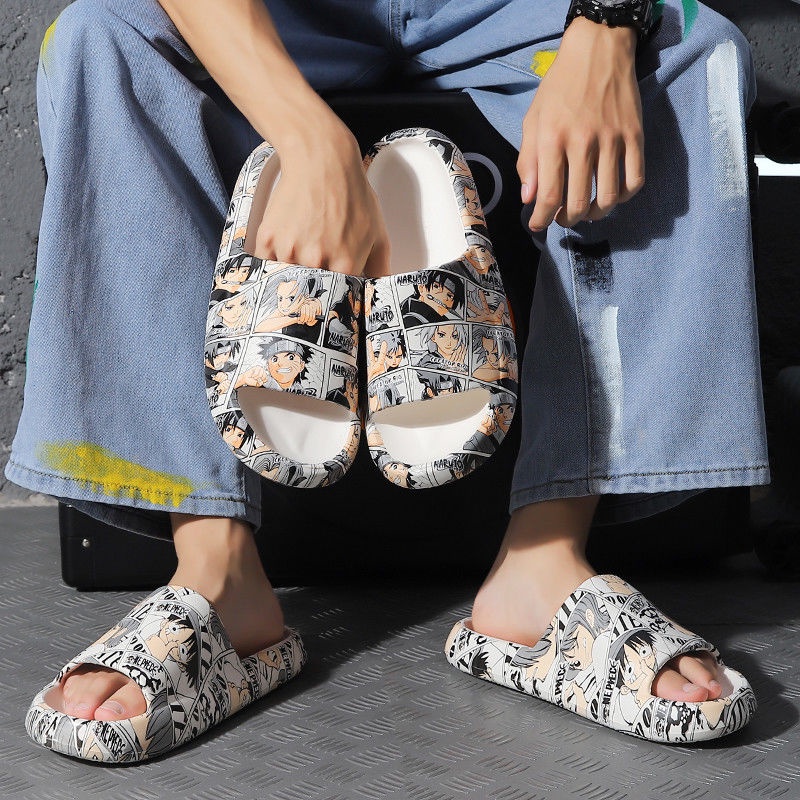Anime Naruto Slippers Summer Outdoor Wear Home Indoor Bath Non Slip Cute Thick Bottom Couple Slippers Men One Piece Slippers Shopee Malaysia