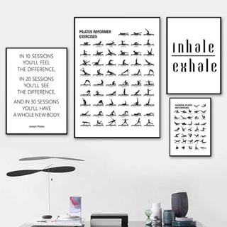 Pilates Workout Chart Posters Yoga Room Pilates Workout Wall Art Gift  Bodybuilding Guide Canvas Painting Fitness Gym Inspirational Pictures  Decor（No Frame） : : Sports & Outdoors