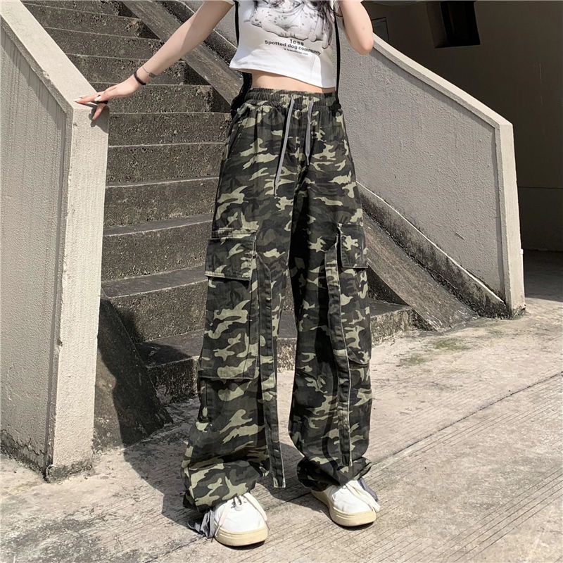 Retro Camouflage Cargo Pants Baggy Men Fashion Sweatpants Harajuku ...