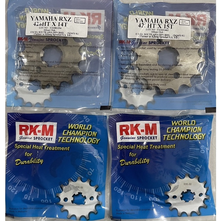 RKM RK-M YAMAHA RXZ Y110 Y100 SYM VF3 FRONT SPROCKET 428 X 13T 14T 15T ...
