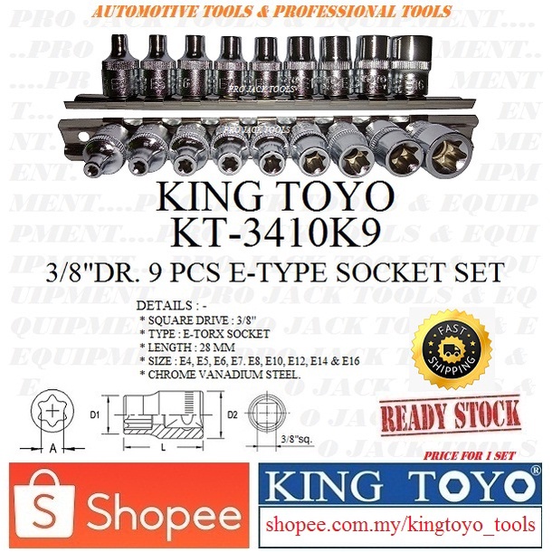 KT-3410K9 ~ 2025 Clearance Sale ~ Original KING TOYO 3/8