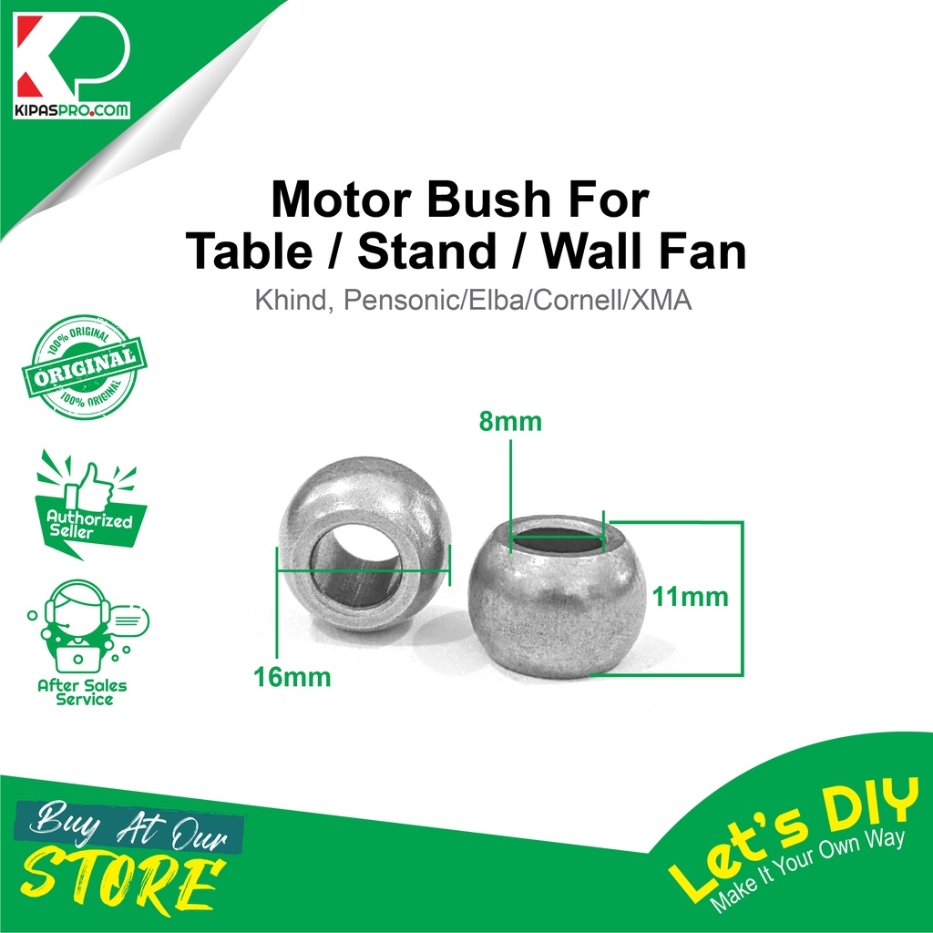 FAN MOTOR BUSH FOR TABLE/STAND/WALL & AUTO FAN BRAND KHIND/PENSONIC ...
