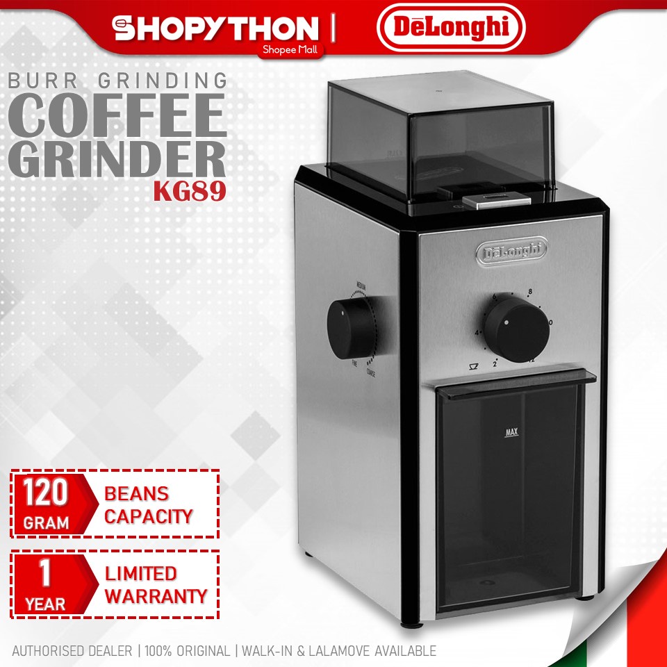 DELONGHI Coffee Grinder KG89 (120g/110W) Burr Grinding Wheel Removable