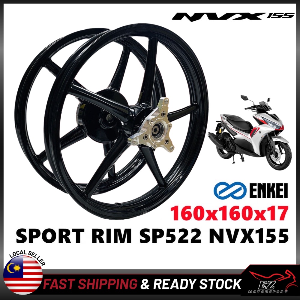 NVX155 NVX 155 V1 V2 Sport Rim Enkei Sp522 Sp 522 160/160-17 Full Black ...