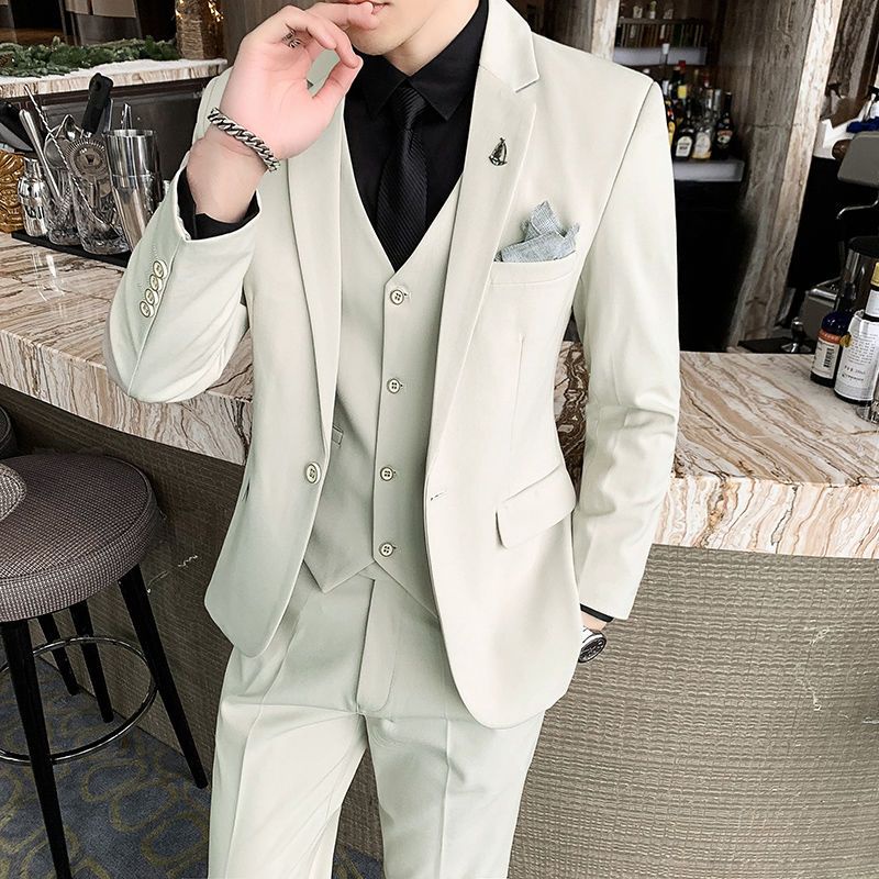 Solid color suit men s suit suit wedding dress professional business ...