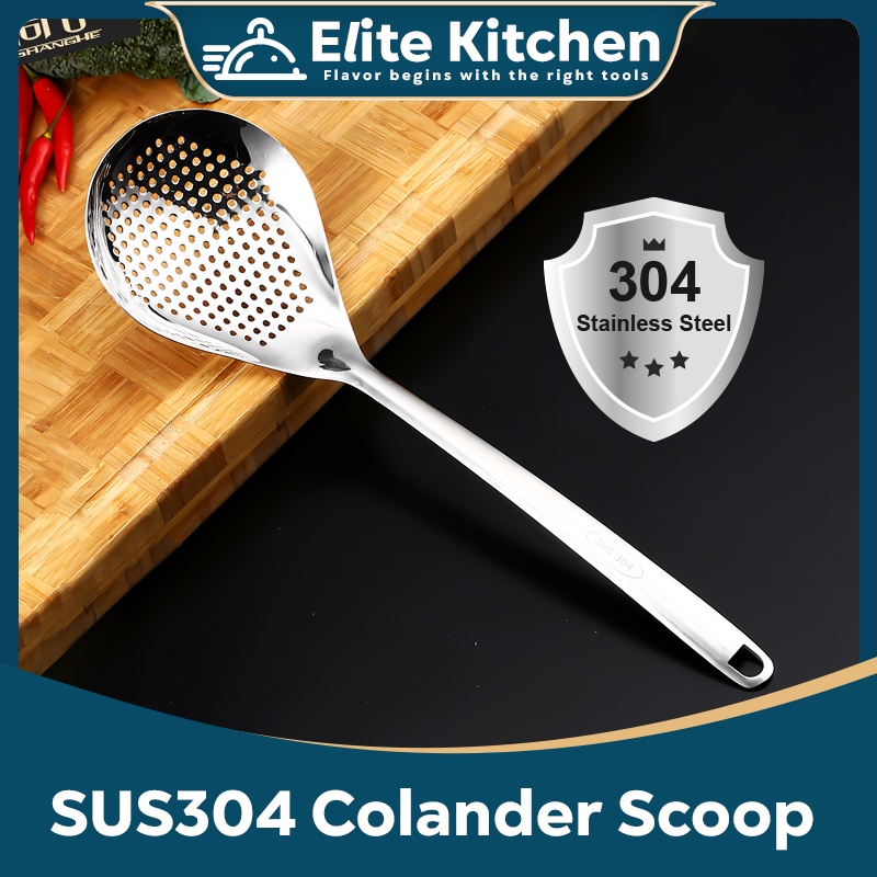 Elite Kitchen - 304 Stainless Steel Ladle Filter Strainer Skimmer ...